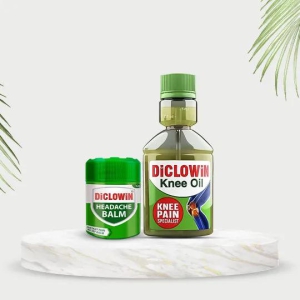 DiCLOWiN Knee Oil & Headache Relief Balm Combo