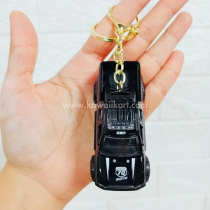 4x4 Pick-Up Truck Pull-Back Keychain - Black - Single Piece