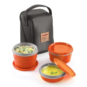 MF Micro Insulated Lunch Box, Set of 3 Orange