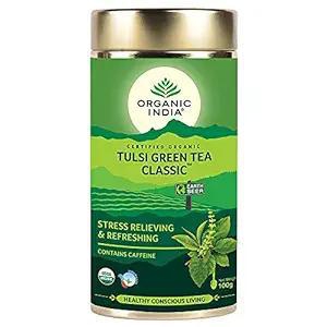 Organic India Green Tea 100gm(Tin)