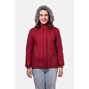 nuevosdamas-polyester-maroon-quiltedpadded-jackets-none