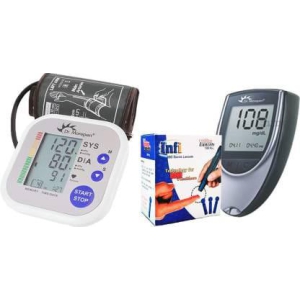 Dr. Morepen Healthcare Combo OF Dr Morepen Bp02 , Glucometer And Infi Lancets Pack Only Bp02 Bp Monitor  (Multicolor)