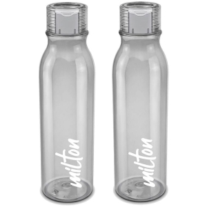 Milton Name Tag Pet Water Bottle, Set of 2, 1 Litre Each, Grey - Grey