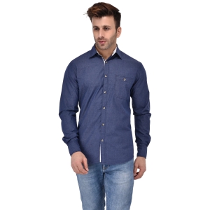 Crosscreek Men Blue Fil-A-Fil Casual Shirt-M