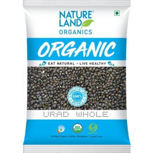 Natureland Organics Urad Whole, 1 Kg