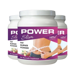 HMV Herbals Power Slim- Herbal Weight Loss Vanilla Powder 300 gm Pack of 3