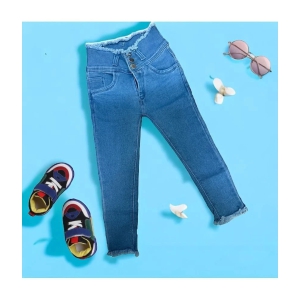 Girls Premium Plain Denim Jeans- Light Blue - None