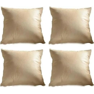 Lushomes Shining Cream cushion cover / sofa pillow cover (Set of 10, 12x12 Inches)