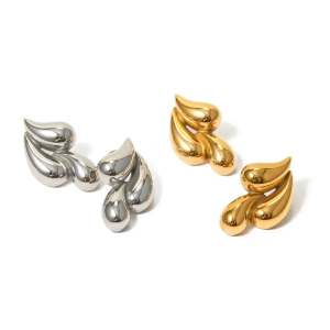 Triple Waterdrop Earrings-18KT Gold Plated