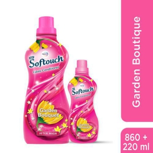 Wipro Softouch After Wash Fabric Conditioner - Garden Bouquet, 860 ml + 220 ml Free