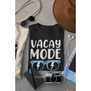 vacay mode t-shirt-L / Black