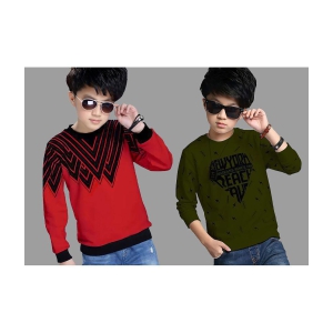 Supersquad - Multi Color Cotton Boys Sweatshirt ( Pack of 2 ) - None