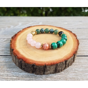 Protection & Prosperity Bracelet: Handcrafted Bohemian Gemstone Accessory - Brahmatells-6.75 inches