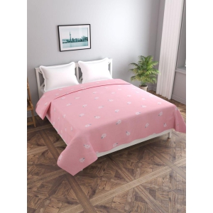 MORADO Polycotton Double Duvet Cover/Rajai Cover/Blanket Cover with Zipper (90x100 Inches, Pink Ground)