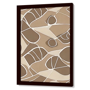 BOHO Inspired Earthy Tone Artwork - II-Essential (13.5 X 19.5 Inches) / Frame With Glass / Dark Brown Frame