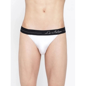 La Intimo White Cotton Mens Thongs ( Pack of 1 ) - None