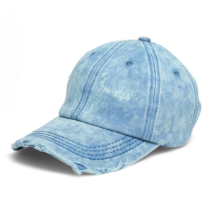 Chokore Distressed Denim Baseball Cap (Light Blue)