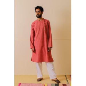 Rohil Cotton Awadh Kurta With Soof Embroidery