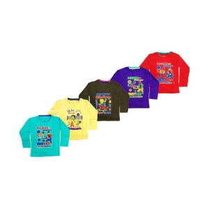 Baby boy cotton t- shirt (pack of 5) - None