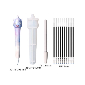 Unicorn Pen Mould + 1 Refill Cover + 10 Refill