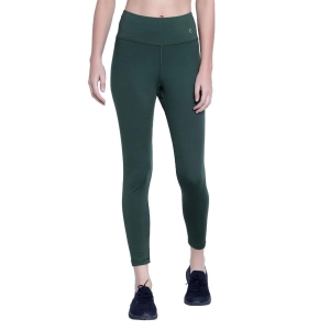 Evian Solid Women Green Tights-M / Green