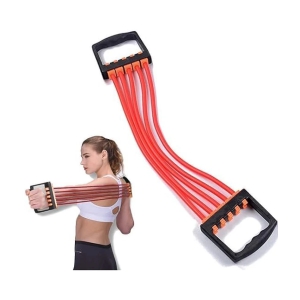 Chest Developer Chest Expander Chest Exerciser Multi Function Exerciser Gym Equipment, Pack of 1 - Red