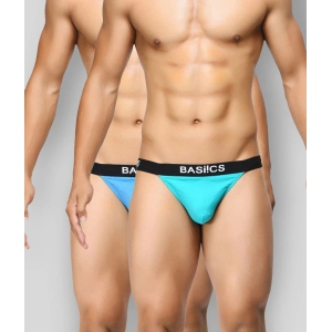 BASIICS By La Intimo - Multicolor Cotton Mens Thongs ( Pack of 2 ) - L