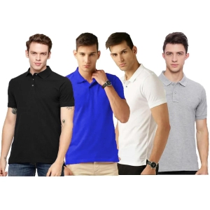 Voguehaven Joggers Park Pack of 4 Polo Matte T-Shirts For Mens-L