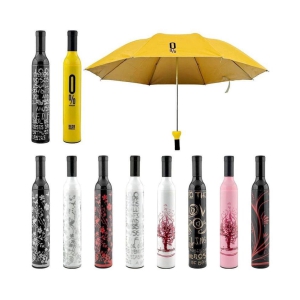 Newest Windproof Double Layer Umbrella with Bottle Cover Umbrella for UV Protection & Rain - Multi