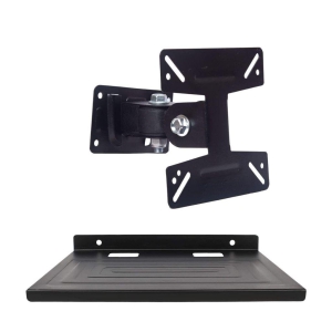A2DR Combo TV Stand Hanger Holder Universal Fixed TV Wall Stand with Set Top Box Self