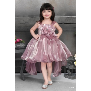 Cutedoll Rose Gold High Low Kids Party Dress-18-24 Month