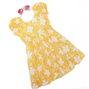 Tillie Dress in Yellow Flowers-4-6 years