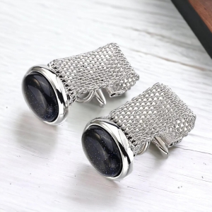 Chokore Sandstone Chain Cufflinks (Black)