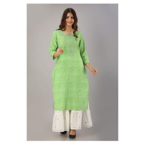 FABRR - Green Straight Cotton Women's Stitched Salwar Suit ( Pack of 1 ) - XL