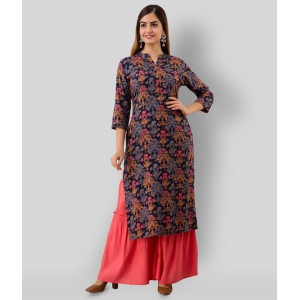 MAUKA - Multicolor Straight Rayon Women's Stitched Salwar Suit ( Pack of 1 ) - L