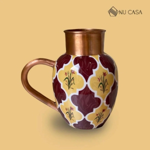 Mughal Print Pure Copper Jug