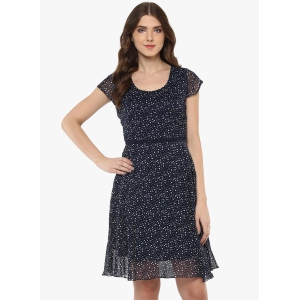 PORSORTE Polka Dot Dress-M / NAVY