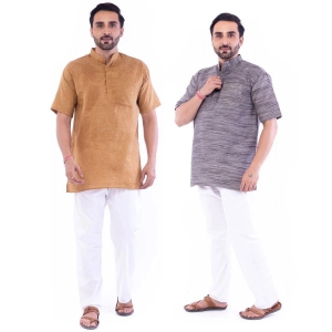 DESHBANDHU DBK - Multi Cotton Mens Regular Kurta ( Pack of 2 ) - None