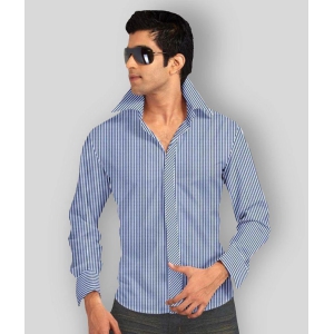 Makhanchor Blue Slim Fit Formal Shirt - None