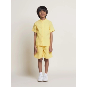 Searsucker Boys Shirt With Shorts Duo-12-13Y