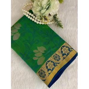 bottle-green-zariwork-pure-silk-saree