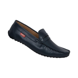 SHOES KINGDOM Navy Loafers - 6