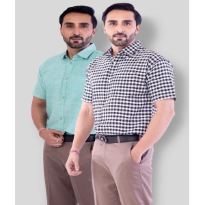 DESHBANDHU DBK - Multicolor Cotton Regular Fit Mens Casual Shirt ( Pack of 2 ) - None