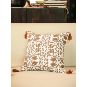 Cotton Brown Colour Ethnic Motifs Cushion Covers-(16