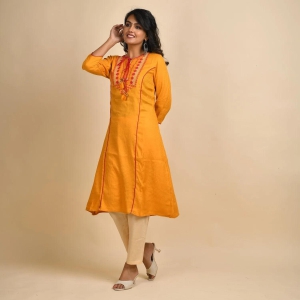 rangdeep-women-rayon-yellow-embroidered-straight-kurti-x-large