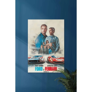Ford v Ferrari #01 | Matt Damon Christian Bale | MOVIE POSTERS-12X18