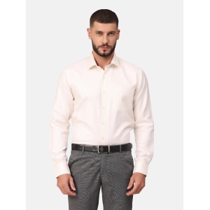 Copperline Men Off White Dobby Formal Shirt-42 cm