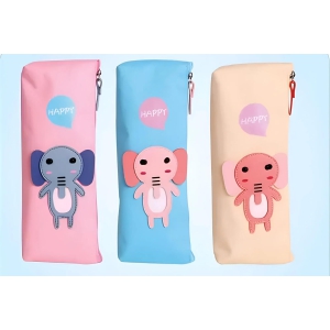 Happy Elephant Pencil Case-Cream