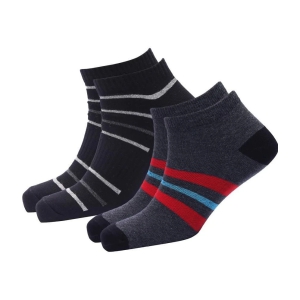 Broen - Cotton Mens Striped Multicolor Low Cut Socks ( Pack of 2 ) - Multicolor