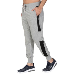 Uzarus Grey Cotton Plain Joggers - M